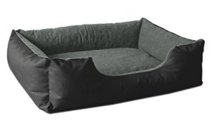 Juelle Hundebett Elmo Aus Kunstleder – Flauschiges Sofa Für Große Hunde Bis 80 Kg, Größe XXL 140x100 Cm, Mit Zusatzkissen, In 15 Farben Wählbar