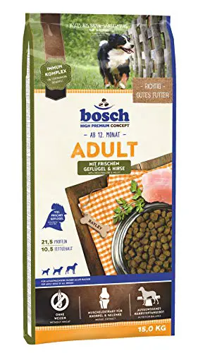 bosch HPC Adult mit frischem Geflügel & Hirse | Hundetrockenfutter für ausgewachsene Hunde aller Rassen, 1 x 15 kg - 1