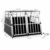 Cadoca Hundetransportbox XXL robust verschließbar aus Aluminium Autotransportbox Tiertransportbox 97x90x70cm - 7