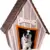dobar 55012 Hundehütte ,XL Outdoor Hundehaus für große Hunde , Platz für ein Hundebett , Hundehöhle mit Spitzdach , 90x77x109 cm , 14kg Holzhütte , entfernbarer Boden | Farbe: braun/grau - 5