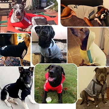 Eastlion adidog Hunde Warm Hoodies Mantel Kleidung Pullover Haustier Welpen T-Shirt Schwarz 4XL - 2