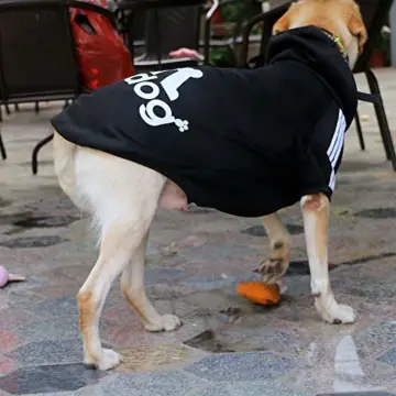 Eastlion adidog Hunde Warm Hoodies Mantel Kleidung Pullover Haustier Welpen T-Shirt Schwarz 4XL - 4