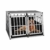 EUGAD Doppel Hundebox Transportbox Hundetransportbox Reisebox Gitterbox Alu Auto Schwarz/Silber 0004LL - 4