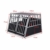 EUGAD Doppel Hundebox Transportbox Hundetransportbox Reisebox Gitterbox Alu Auto Schwarz/Silber 0004LL - 5