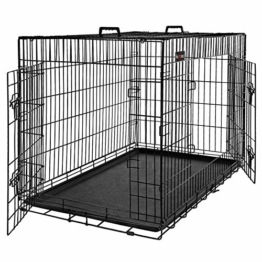 FEANDREA Hundekäfig, Hundebox, zusammenklappbar, 2 Türen (92,5 x 57,5 x 64 cm) - 1