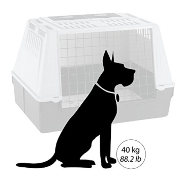 Ferplast Autotransportbox Atlas Car 100 für Hunde und Katzen – Tiertransportbox aus Kunststoff mit praktischer Zwei-Wege-Schiebetür und Zubehörfach - für Tiere bis zu 40 kg – Maße: 100 x 60 x 66cm - 8
