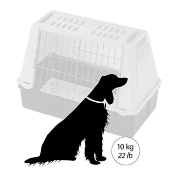 Ferplast Autotransportbox Atlas Car Mini für Hunde und Katzen – Tiertransportbox aus Kunststoff mit praktischer Zwei-Wege-Schiebetür - für Tiere bis zu 10 kg – Maße: 72 x 41 x 51cm - 2