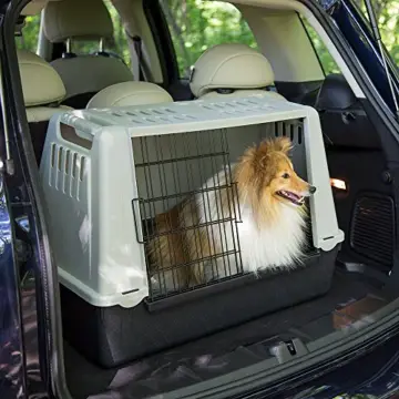 Ferplast Autotransportbox Atlas Car Mini für Hunde und Katzen – Tiertransportbox aus Kunststoff mit praktischer Zwei-Wege-Schiebetür - für Tiere bis zu 10 kg – Maße: 72 x 41 x 51cm - 7