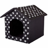 Hobbydog R4 BUDCWL2 Doghouse R4 60X55 cm Black with Paws, L, Black, 1.4 kg - 1