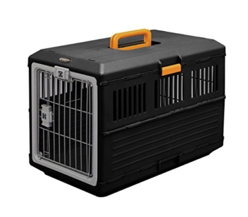 IRIS, faltbare Transportbox für Hunde und Katzen FC-670, Kunststoff, schwarz, 68,6 x 40,3 x 47,8 cm - 1