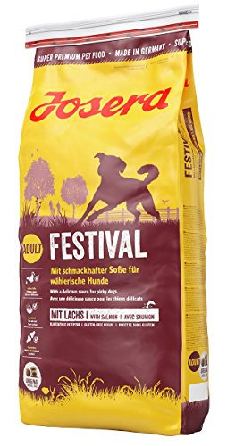 JOSERA Festival, Hundefutter mit leckerem Soßenmantel, Super Premium Trockenfutter für ausgewachsene Hunde, 1er Pack (1 x 15 kg) - 1
