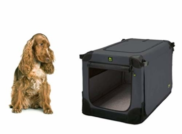 Maelson Soft Kennel Faltbare Hundebox -anthrazit- L 92 - (92 x 64 x 64 cm) - 8