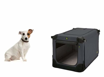 Maelson Soft Kennel Faltbare Hundebox -anthrazit- L 92 - (92 x 64 x 64 cm) - 9