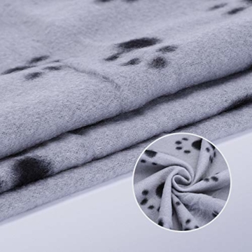 Nobleza - 6 x Hundedecke Weiche Fleecedecke Waschbare Deck für Haustier Hunde Katzen Welpen Weiche Warme Matte, Grau, 75 * 75 cm - 3