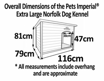 Pets Imperial® Haustiere Imperial® Extra Large Isoliert Holz Norfolk Hundehütte Mit Abnehmbarem Boden Für Einfache Reinigung - 9