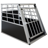 Sam´s Pet Alu Hundetransportbox L - 91 × 65 × 69 cm – Auto Hundebox robust & pflegeleicht – Gittertür verschließbar - Autotransportbox für Hunde - 1