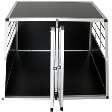 Sam´s Pet Aluminium Hundetransportbox Größe XL schwarz/Silber| Alu Auto Transportbox große Hunde | Hundebox für PKW Kofferraum - 2