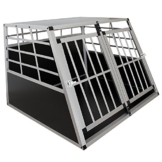 Sam´s Pet Aluminium Hundetransportbox Größe XL schwarz/Silber| Alu Auto Transportbox große Hunde | Hundebox für PKW Kofferraum - 1