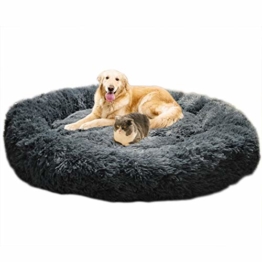 Telismei Flauschiges Deluxe-Hundebett, extra-groß, Sofa, waschbar, rundes Kissen, Haustierbett für große und extra-große Hunde - 1