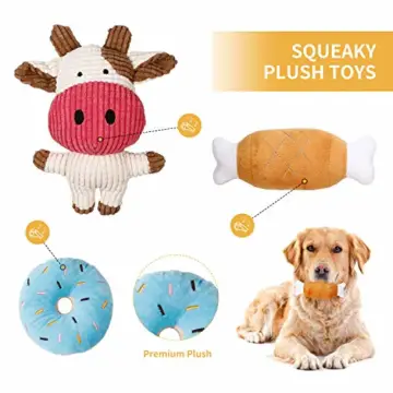 Toozey Welpenspielzeug - 7 STK Langlebiges Hundespielzeug für Welpen/kleine Hunde - Kauspielzeug und Quietschspielzeug mit Wäschesack - Naturbaumwolle & Ungiftig - 3