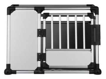 Trixie 39343 Transportbox, Aluminium, L: 93 × 64 × 81 cm, silber/hellgrau - 2