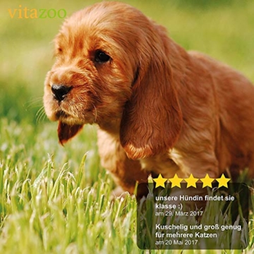 vitazoo Hundedecke, braun, isoliert und leicht gepolstert – sehr leicht,auch für Katzen, ideal zum Mitnehmen und Transportieren, rutschfeste Unterseite, 70cm x100cm - 2