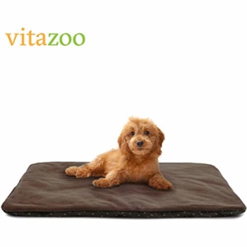 vitazoo Hundedecke, braun, isoliert und leicht gepolstert – sehr leicht,auch für Katzen, ideal zum Mitnehmen und Transportieren, rutschfeste Unterseite, 70cm x100cm - 4