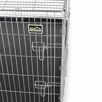 zoomundo XL Hundekäfig Transportkäfig Transportbox Tierkäfig Drahtkäfig Faltbarer Käfig aus Metall mit herausnehmbarer Kunststoffwanne - 4